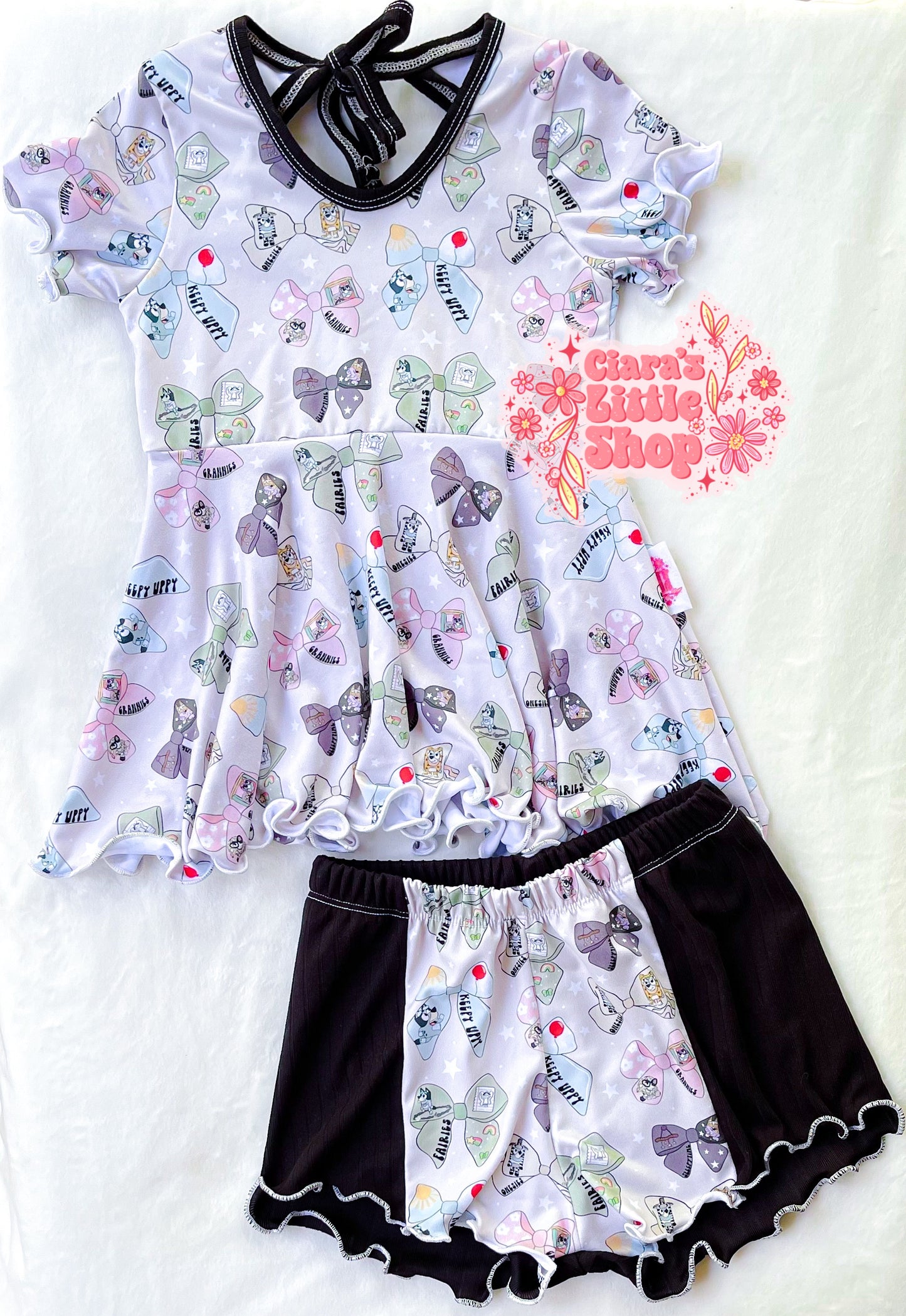 RTS Blue Dog Bows Set (3T)