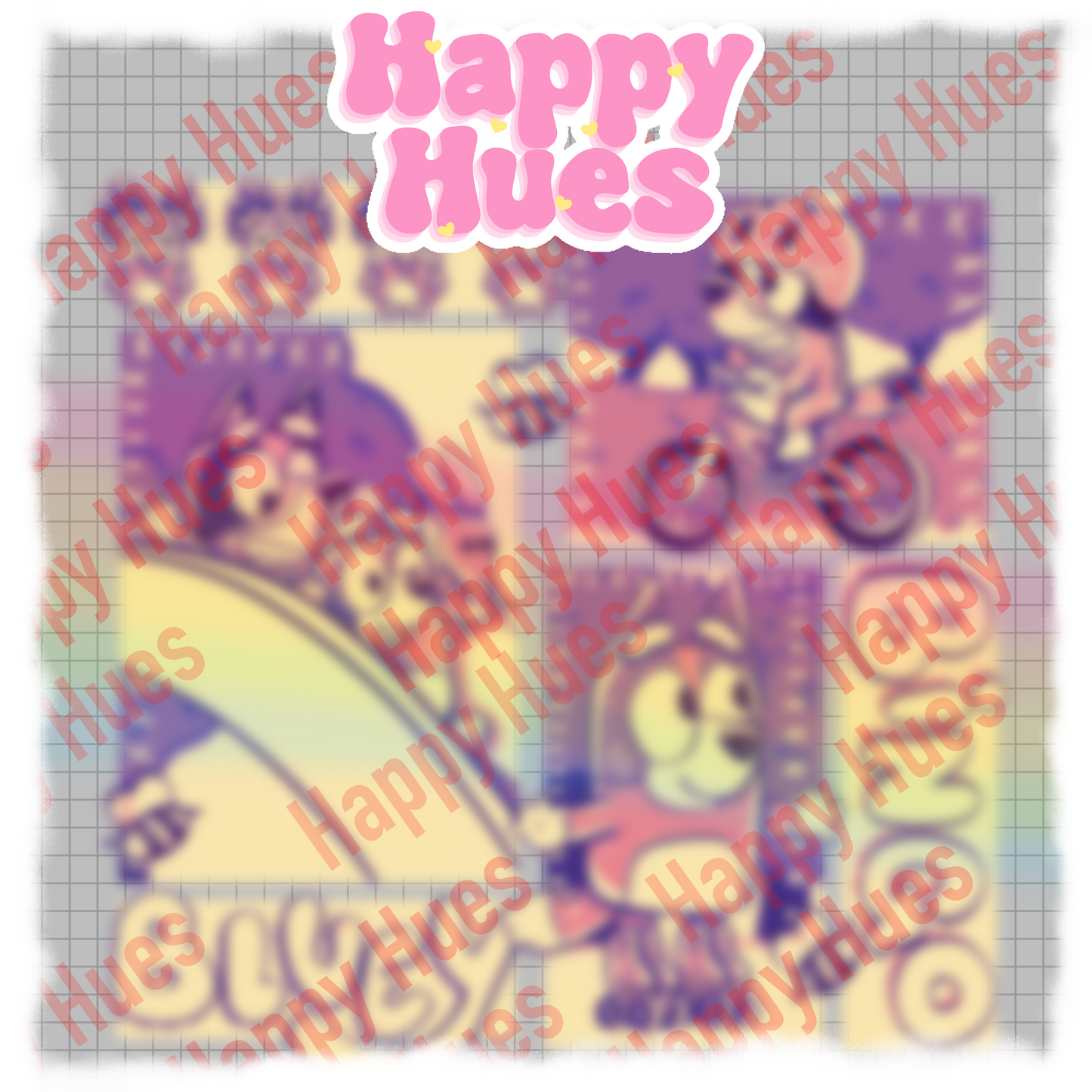 Blue Dog Collage PNG