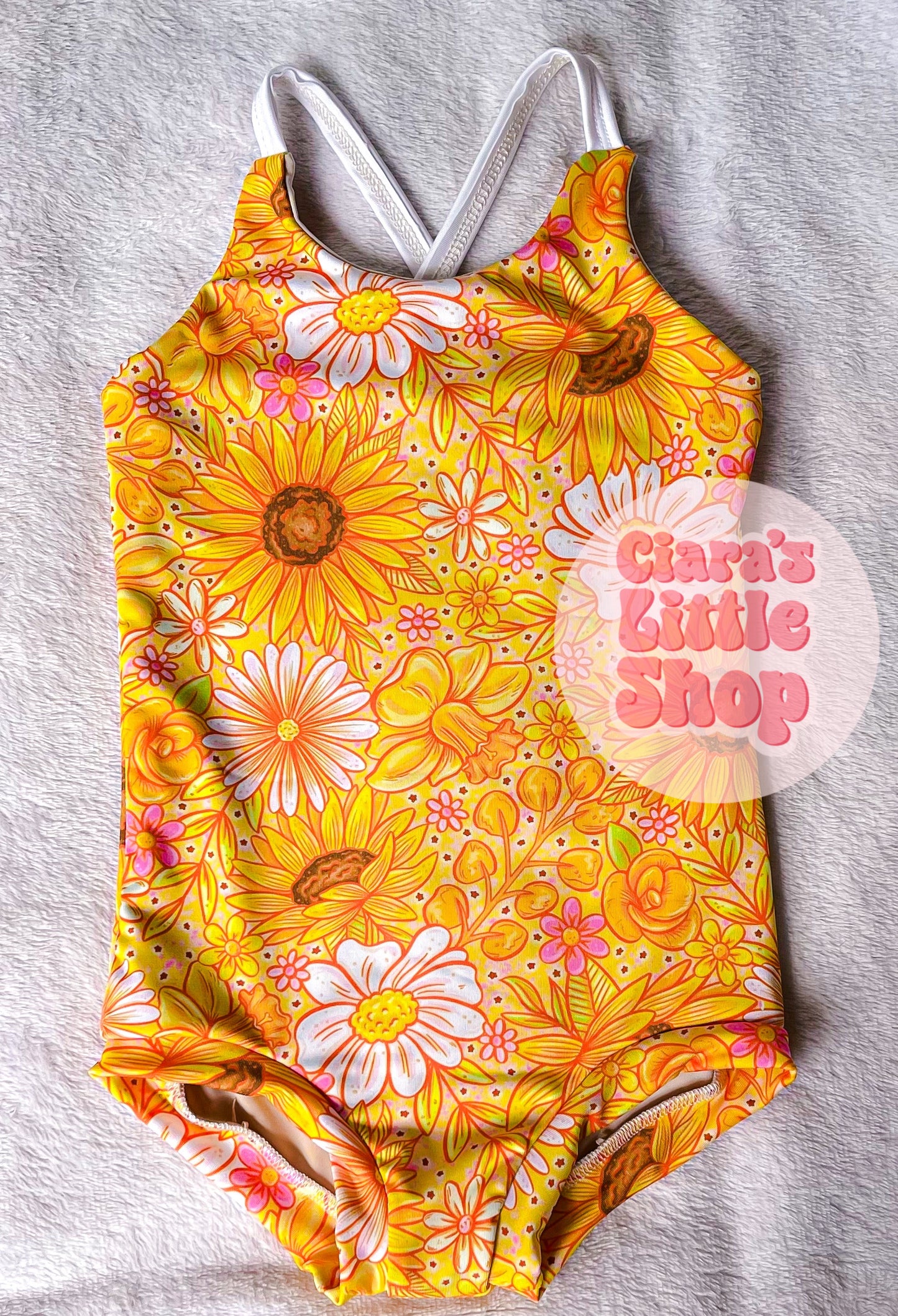 Sunflower One Piece Swim RTS (18/24)