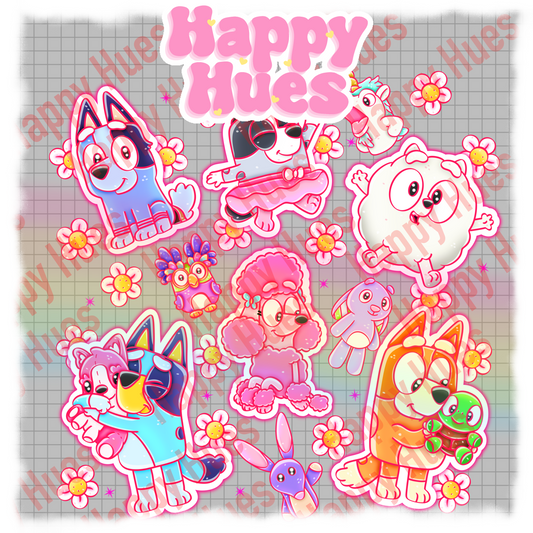 Blue Dog Girls PNG