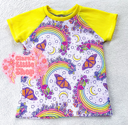 Rainbow Raglan Tee RTS (6/12m)